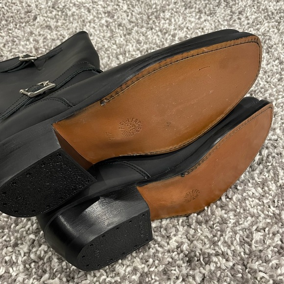 John Cooper Biker western cowboy black Genuine Leather Motorcycle Boots Spain - Picture 11 of 14